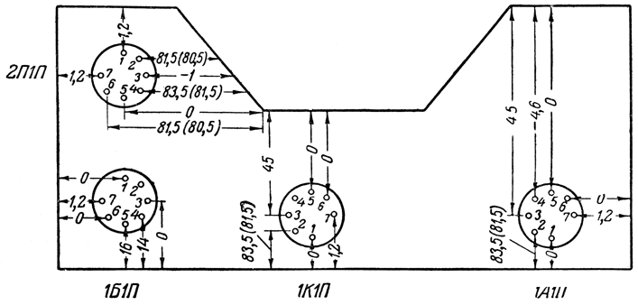Схема проверки напряжений приемника 'Таллин Б-2'